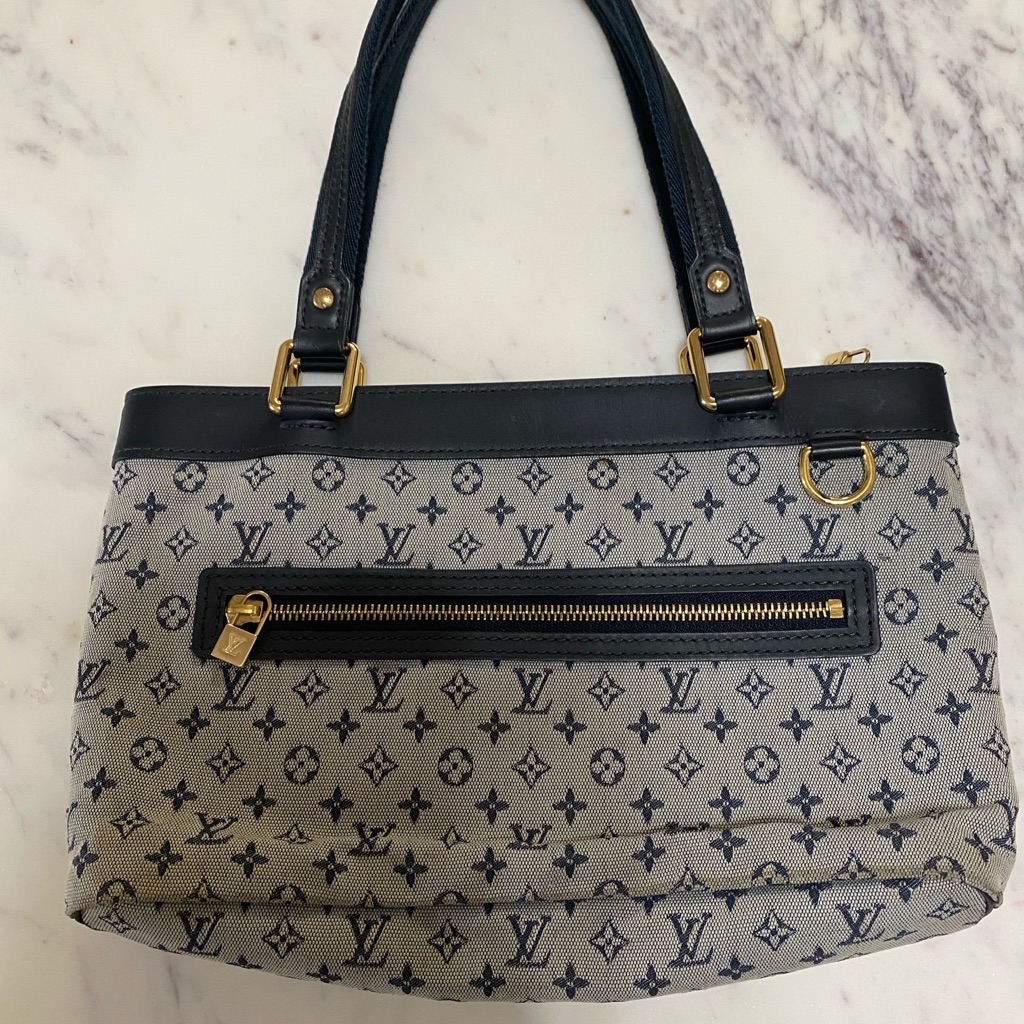 Louis Vuitton Black And Gray Monogram Tote